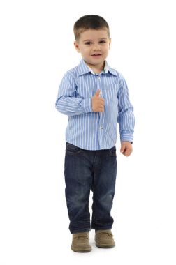 Young businessman on white