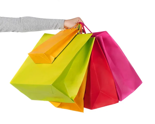 Shopping bags on white — Stock Photo, Image