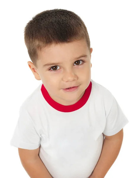 Πορτραίτο του παιδιού σε λευκό — Φωτογραφία Αρχείου