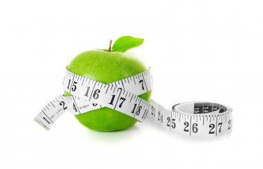 Fitness kavramı üzerinde beyaz