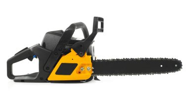 beyaz üzerine Chainsaw