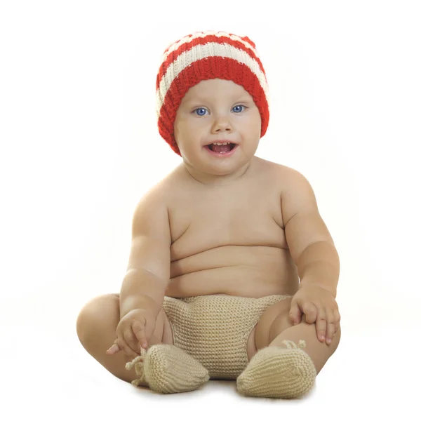 Aranyos baba, fehér — Stock Fotó