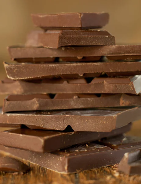 Barras de chocolate close-up — Fotografia de Stock