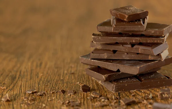 Chocoladerepen closeup — Stockfoto