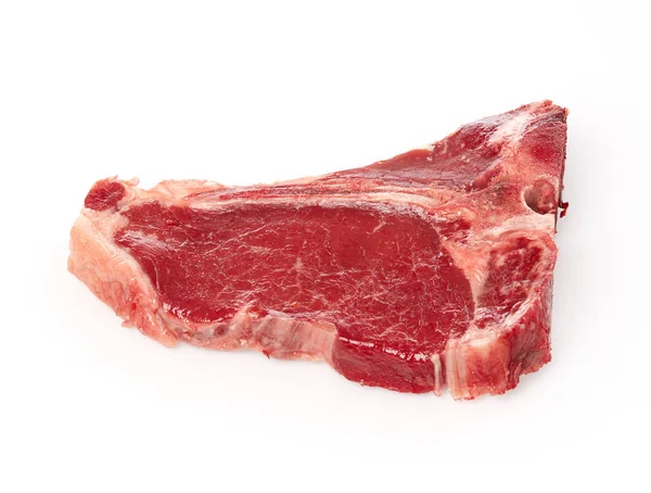 Rohes Fleisch auf weißem — Stockfoto