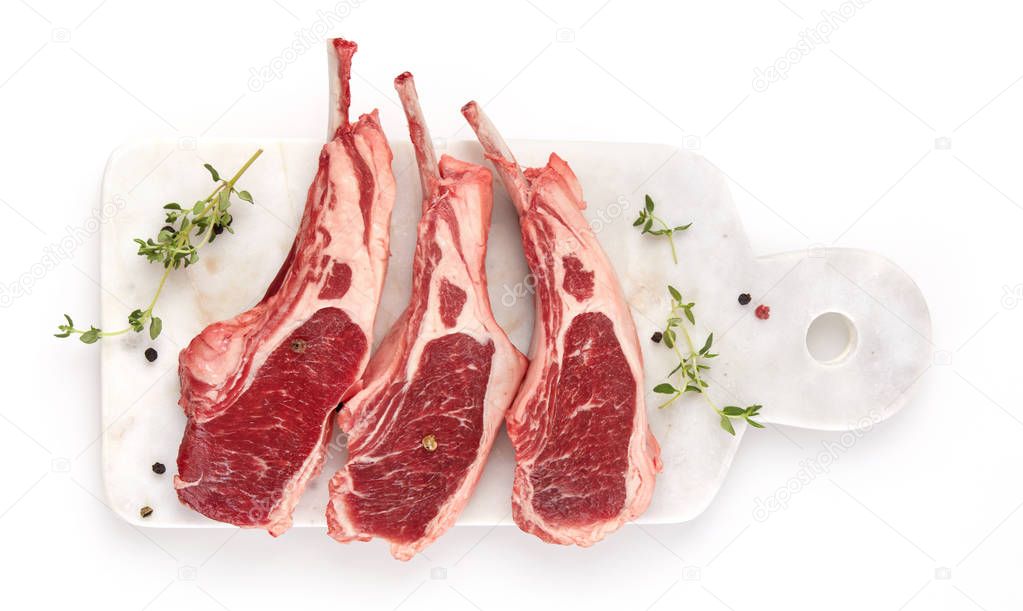 Lamb chops with seasoning