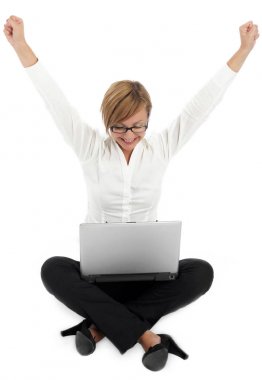 Beyaz üzerine başarılı iş kadını