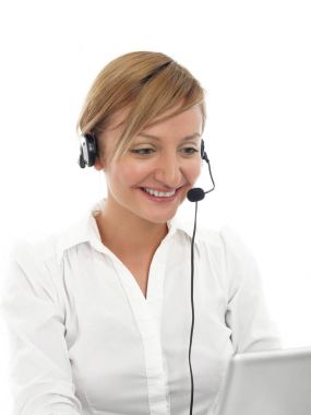 Kulaklık çalışan beyaz