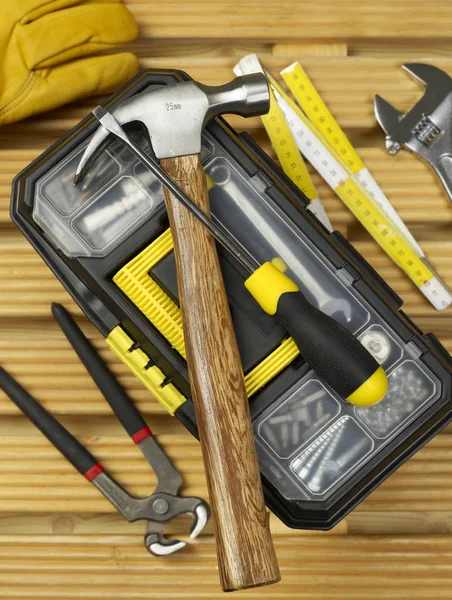 Herramientas y caja de herramientas — Foto de Stock
