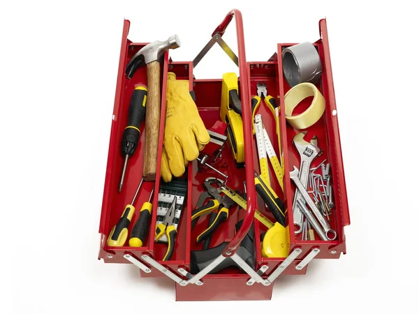 Caixa de ferramentas cheia de ferramentas — Fotografia de Stock