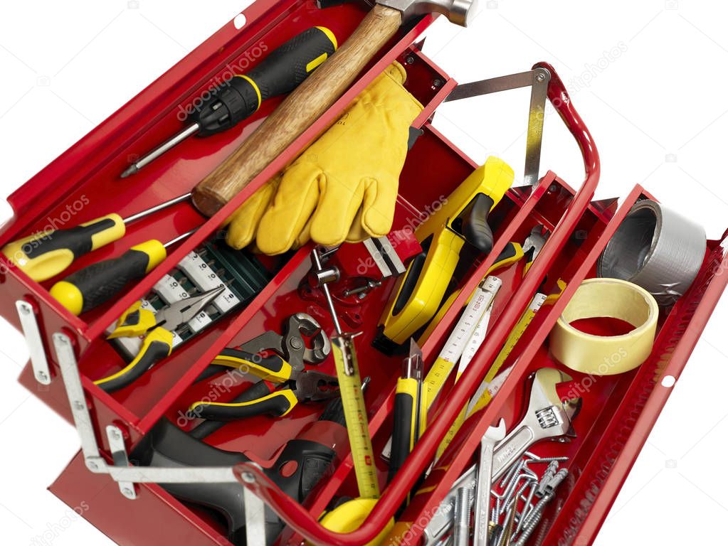 Toolbox full with tools