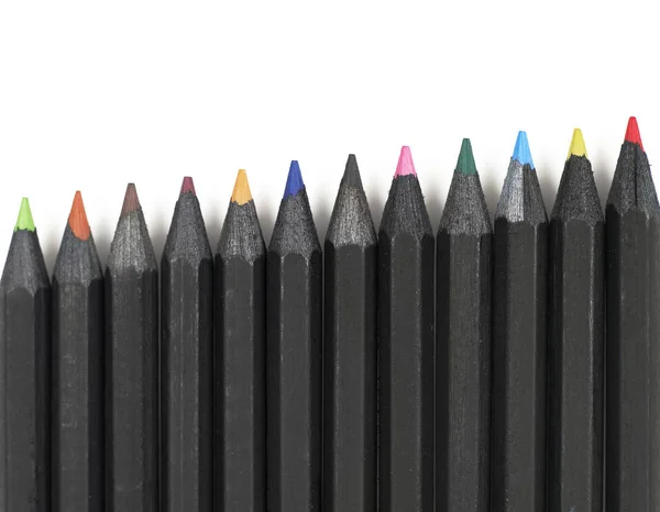 Flerfargede blyanter – stockfoto