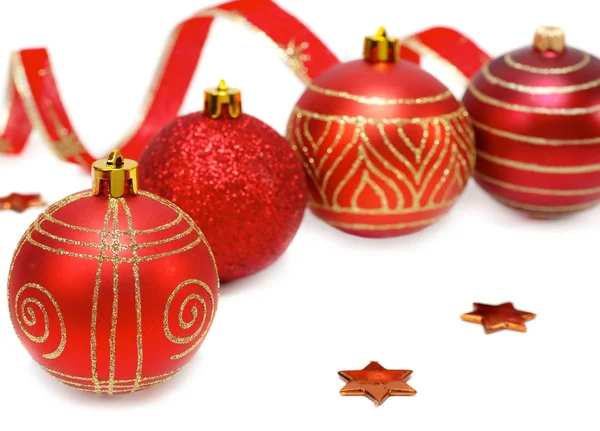Ornamenti di Natale rosso — Foto Stock