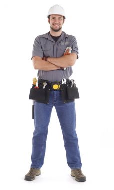 Beyaz üzerine neşeli el işleri ustası