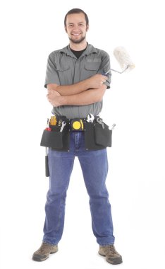 tamirci ile boya silindiri