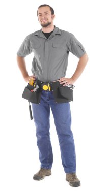 Beyaz üzerine neşeli el işleri ustası