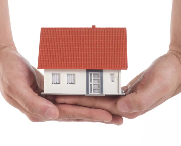 Showing a house model — Stock Photo, Image