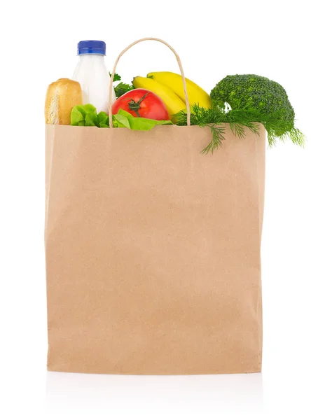 Bolsa de comestibles en blanco —  Fotos de Stock