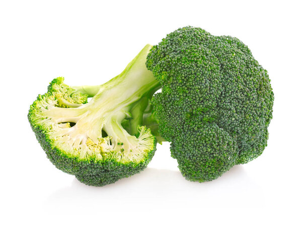 Broccoli on white