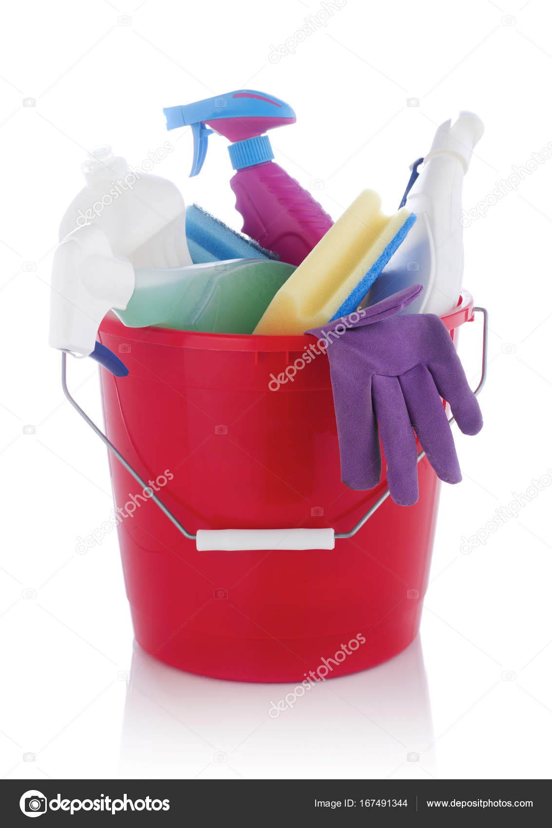 Cleaning bucket on white — Stock Photo © Goir 167491344