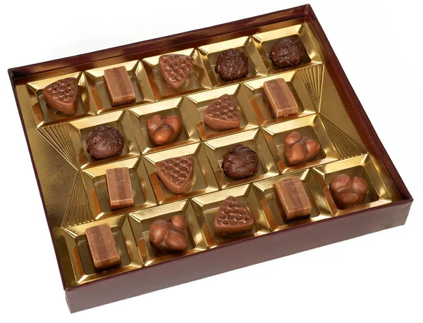 Caixa de doces de chocolate — Fotografia de Stock