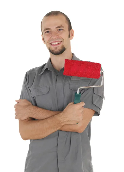 Pintor de casa em branco — Fotografia de Stock