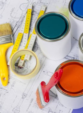 Planları üzerinde DIY kavramı