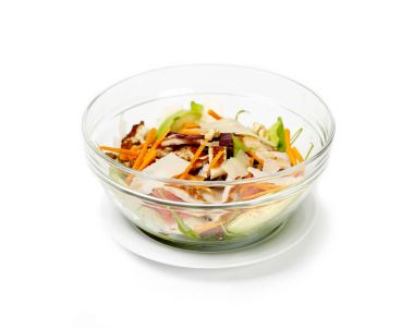 beyaz üzerine salata