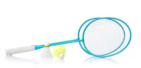 Badminton racquets with shuttlecocks — Stock Photo, Image