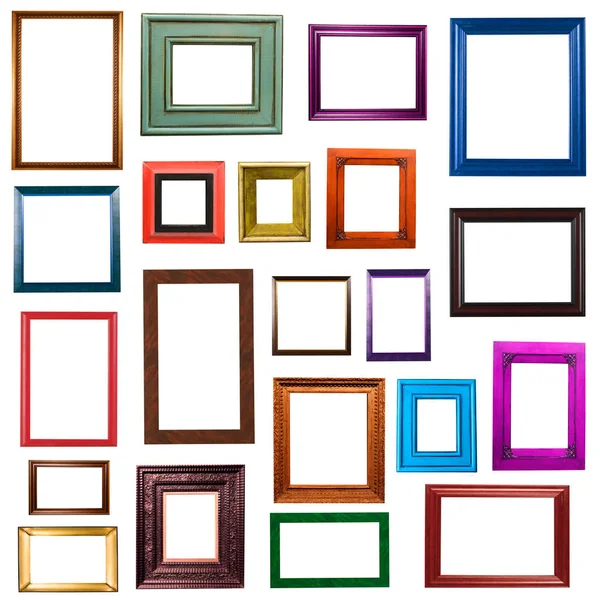 Frames-collectie op wit — Stockfoto