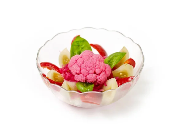 Salada de picles em branco — Fotografia de Stock