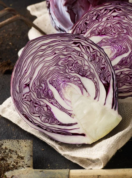 Rotkohl aus nächster Nähe — Stockfoto