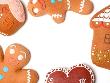 Beyaz olarak gingerbread tatlılar