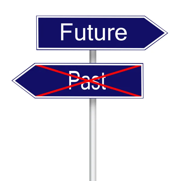 Jövőbeli és múltbeli út jel — Stock Fotó