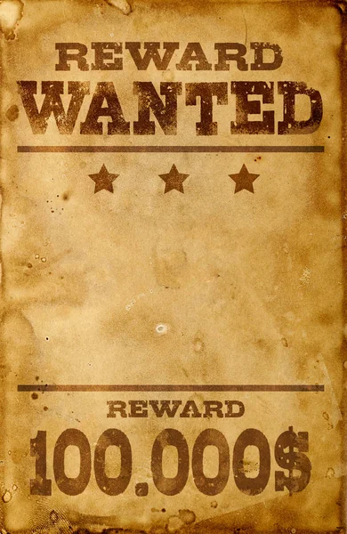 Wanted poster on white — Stock Photo, Image