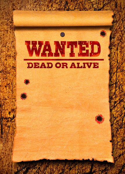 Wanted western poster