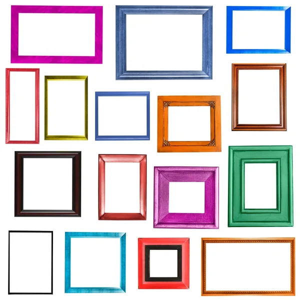 Colección de marcos de imágenes multicolores — Foto de Stock