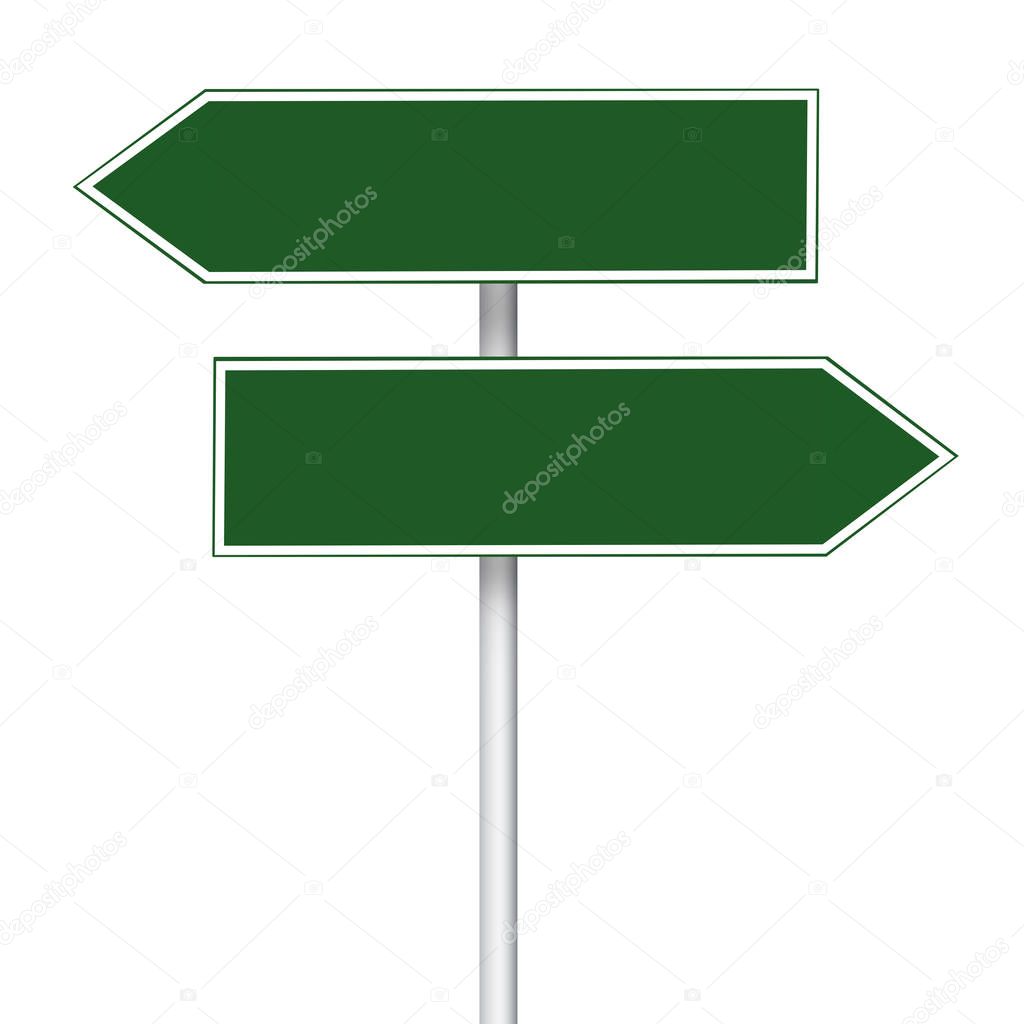 Pole road sign