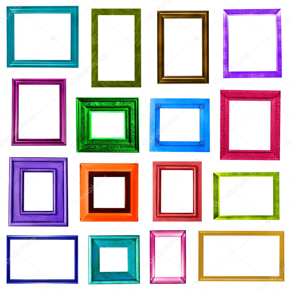 Colored picture frames collection