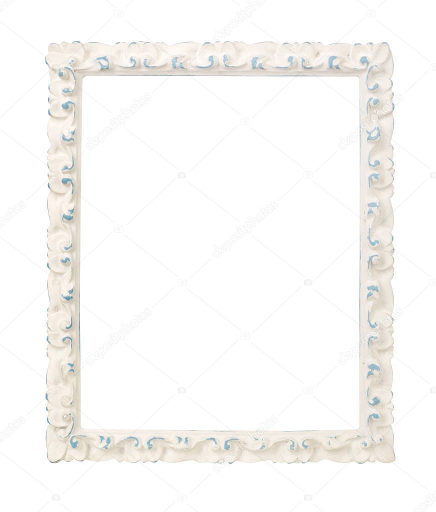 White frame on white