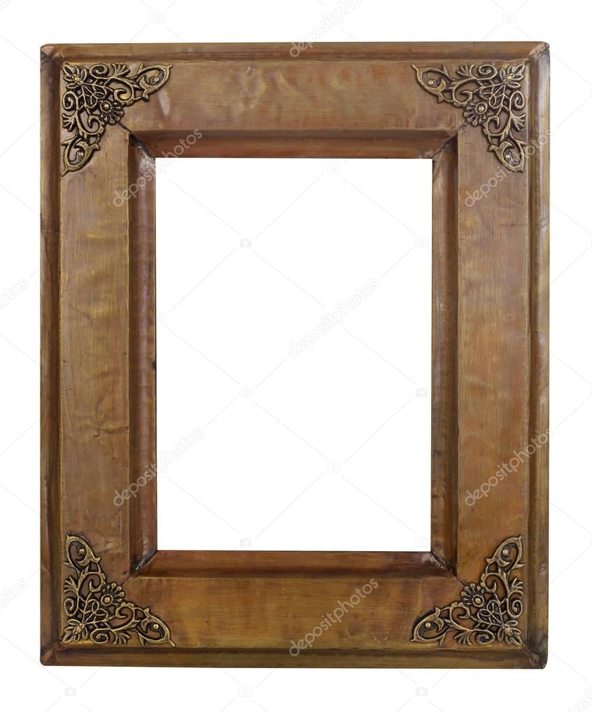 Old frame on white