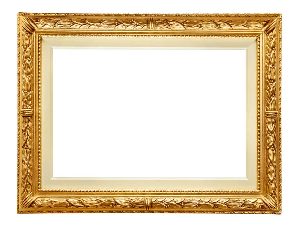 Golden frame on white — Stock Photo, Image