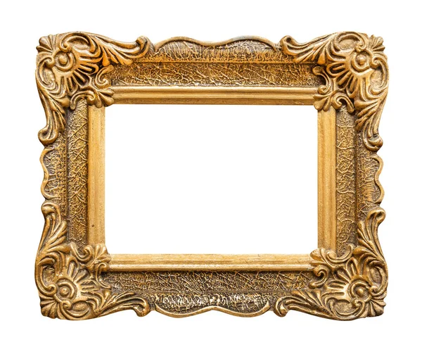 Gouden frame op wit — Stockfoto