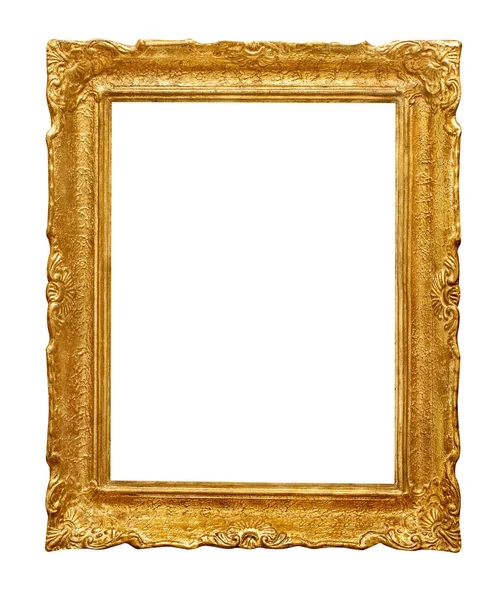 白色衬底上的金框 — 图库照片