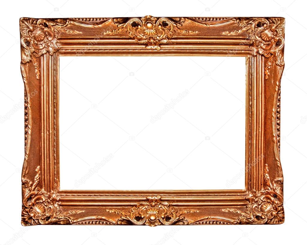 Baroque frame on white