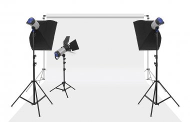 Fotoğraf stüdyosu set-up izole