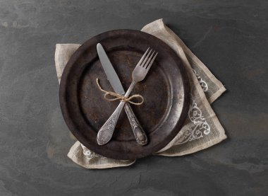 Yukarıdan Vintage yer ayarı