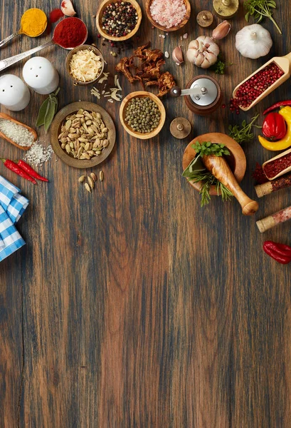 Ingredienti Alimentari Tavolo Legno — Foto Stock