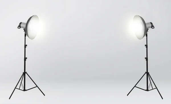 Studio Luci Sfondo Bianco — Foto Stock