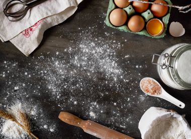 Yukarıdan fırın arka plan